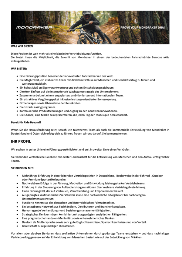 HEAD OF SALES DEUTSCHLAND & ÖSTERREICH (m/w/d)
