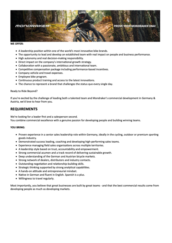 HEAD OF SALES DEUTSCHLAND & ÖSTERREICH (m/w/d)